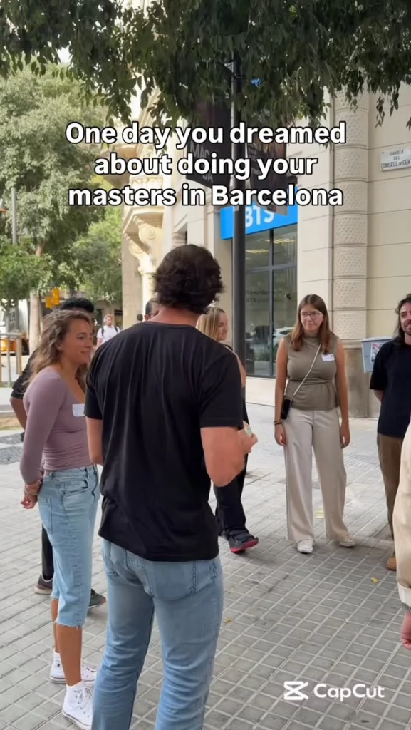 BTS students on a city visit in Barcelona